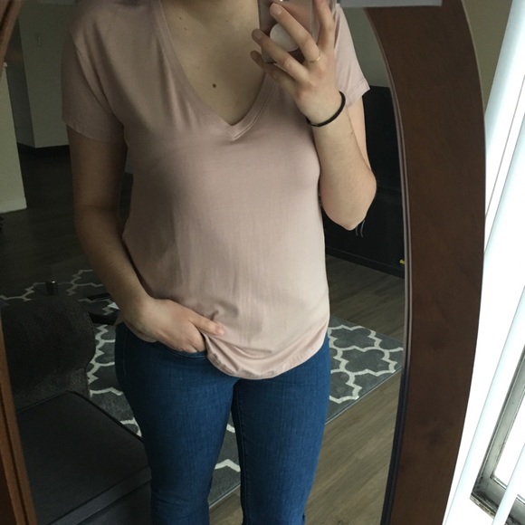 Abercrombie Drapey V Neck Tee 